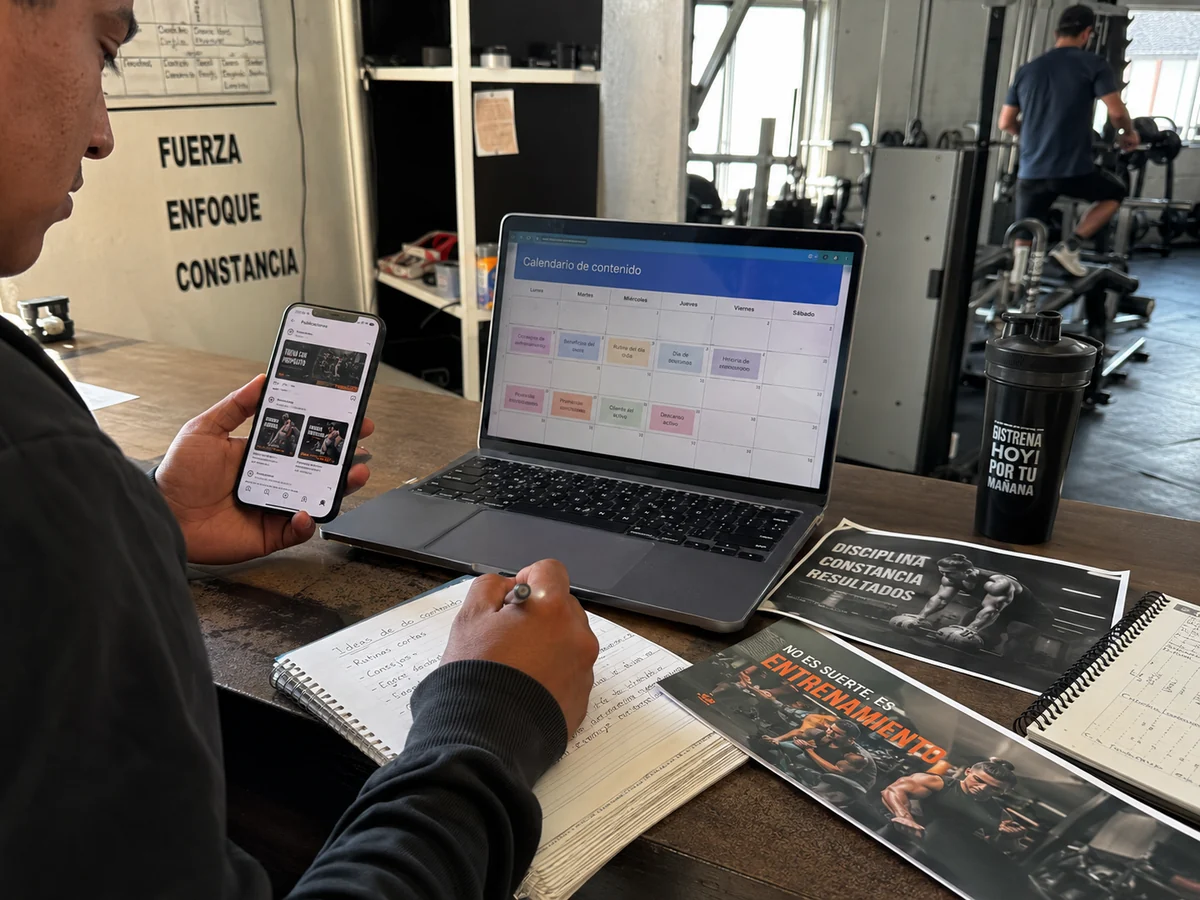Planeación de contenido y publicaciones para las redes sociales de un gimnasio